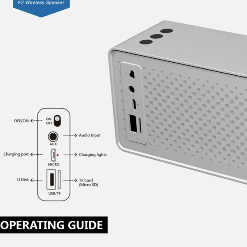 Портативный беспроводной Bluetooth Hi-Fi супербасы громкий стерео звук Doodle динамик с FM AUX TF Аудио