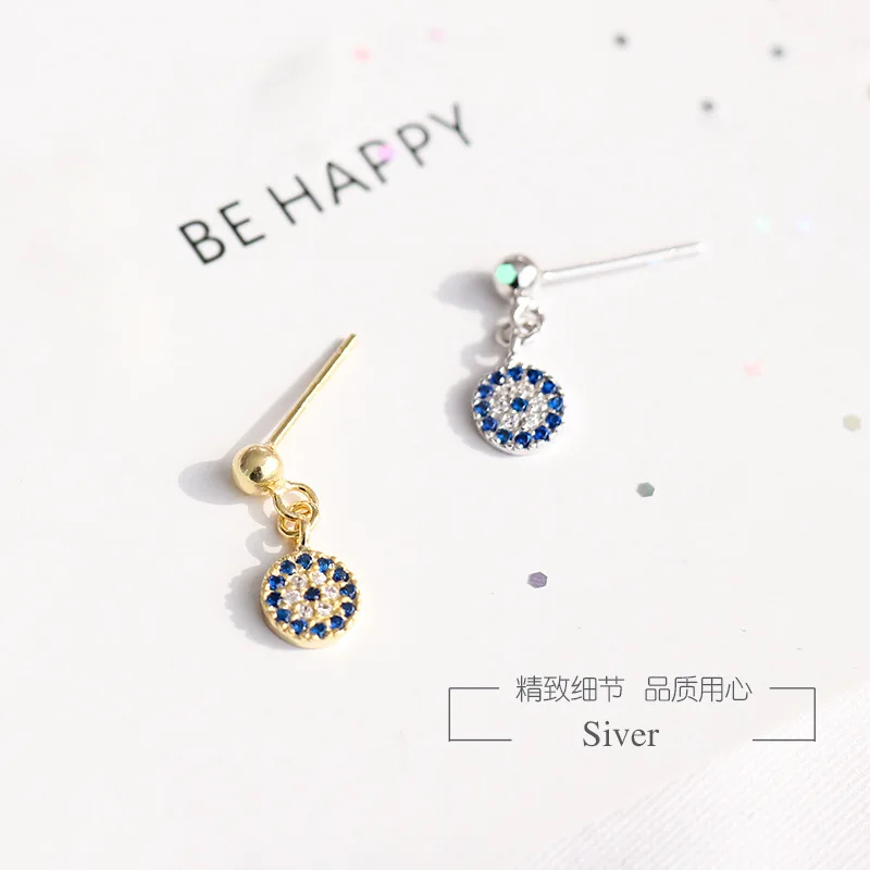 Evil eye Серьги 100% стерлингового серебра 925 пробы ювелирные изделия мода