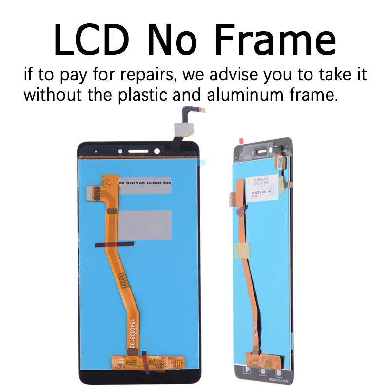 Дисплей для Lenovo K6 Note LCD k53a48 в сборе с тачскрином на рамке Оригинал черный белый