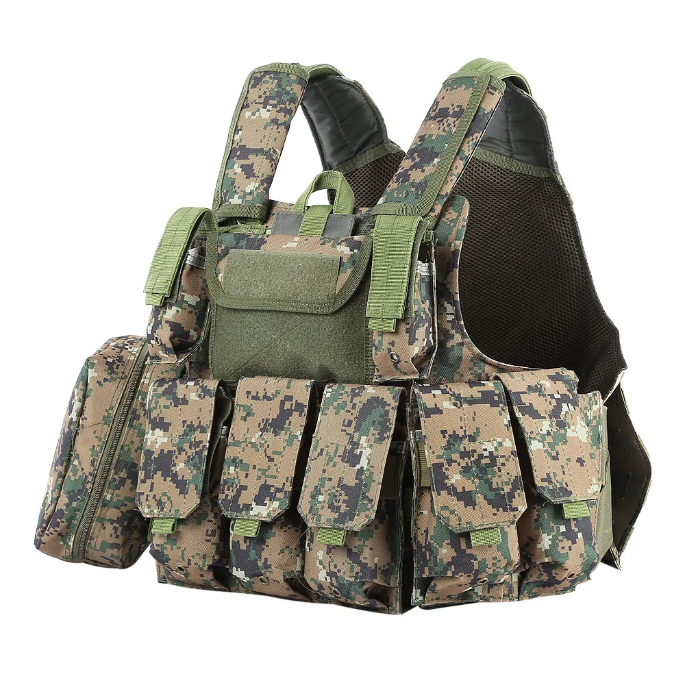 Охотничий Тактический Жилет с множеством карманов военный Molle Plate Carrier для мужчин страйкбол охота черный камуфляж жилет