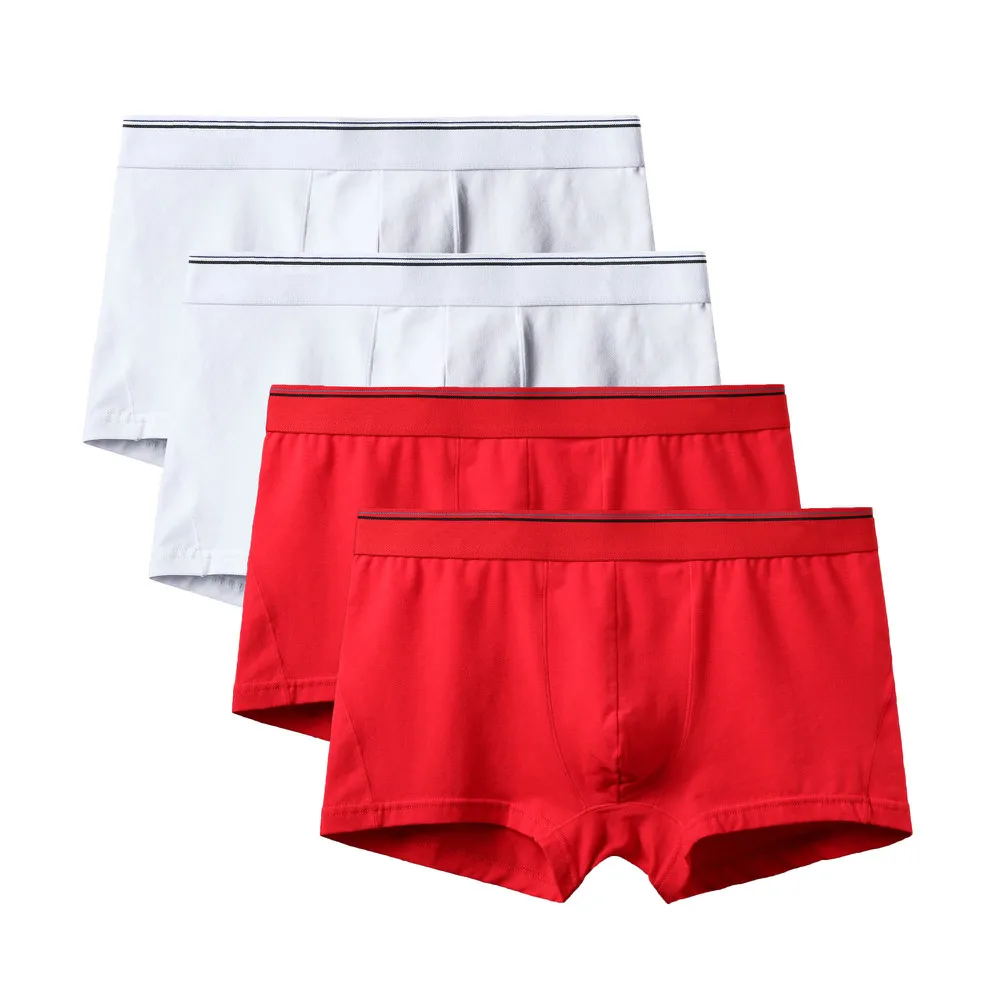 4Pcs A2425 Mix B21 4 шт./партия, горячее мужское хлопковое нижнее белье, мужские боксеры, привлекательное нижнее белье, мужские комфортные трусики из «дышащей» ткани, Cueca, боксеры, шорты, плюс жир 6XL - Цвет: 4Pcs A2425 Mix B21