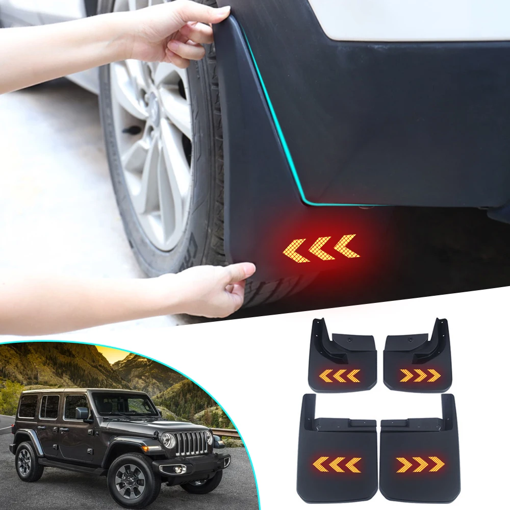 Брызговик s для Jeep для Wrangler JL Брызговики для крыла безопасности светоотражаПредупреждение Брызговики автомобильные аксессуары