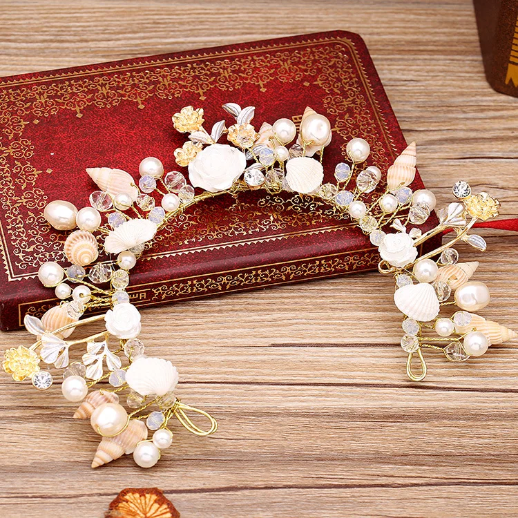 Обруч для волос с морскими звездами Ювелирное Украшение невесты свадебный