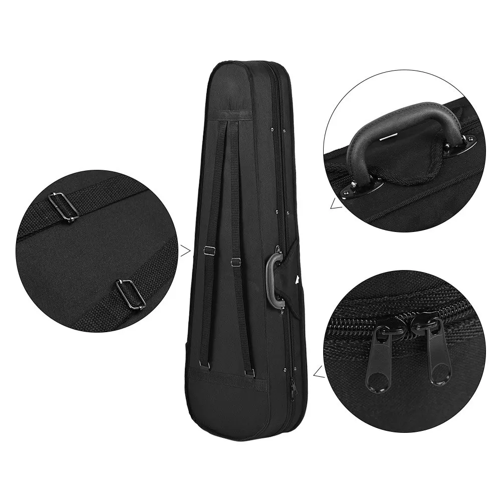 Professional 1/4 Violin Triangle Shape Case Box Hard &amp Super Light with Shoulder Straps Gray | Спорт и развлечения