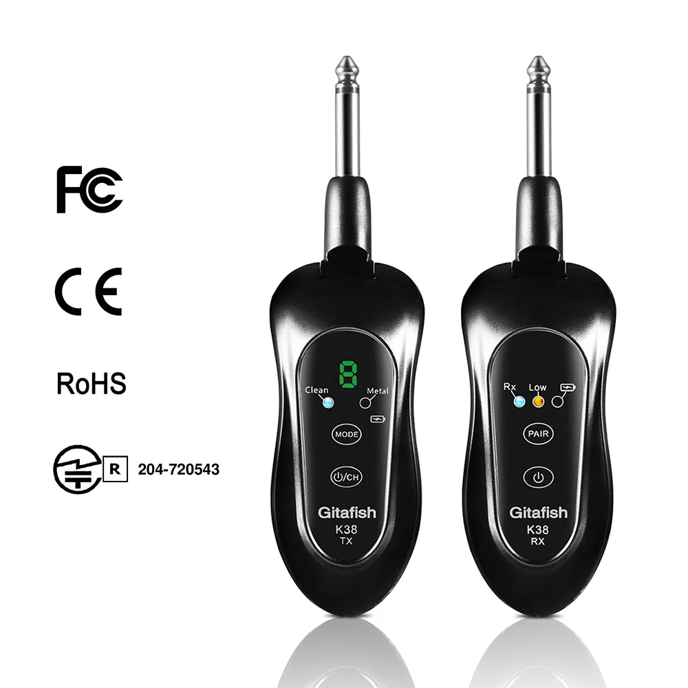 USB Wireless Guitar Transmitter &amp Receiver Built-in Rechargeable Lithium Battery 50M | Спорт и развлечения