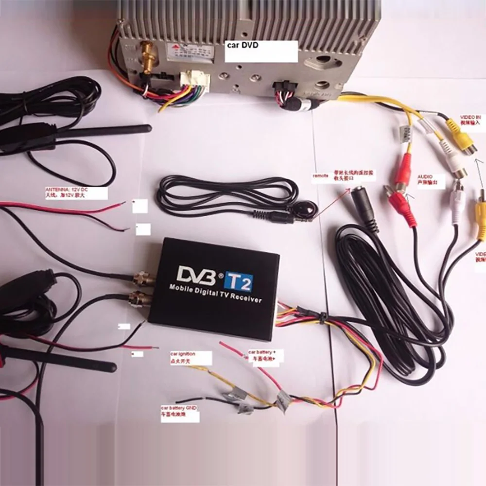 Автомобиль DVB T2 ТВ Тернер 120 км/ч двойной антенны России и Европы Юго Восточной