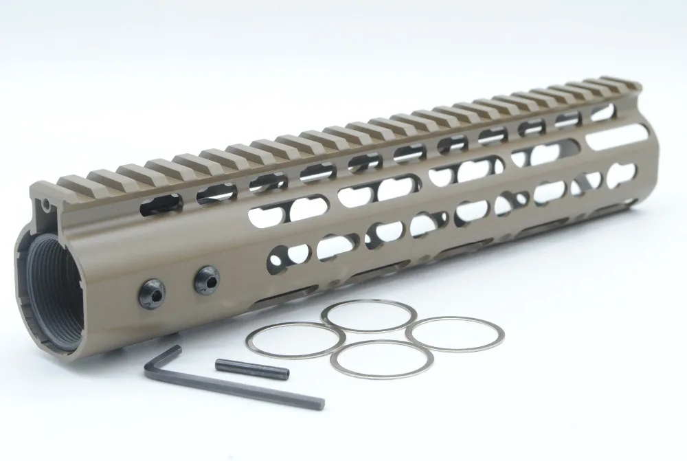 Трирок Тан напечатанный 7 'Ə'' 10 '཈'' 13.5 'ཋ'' Keymod Handguard Rail Free Float