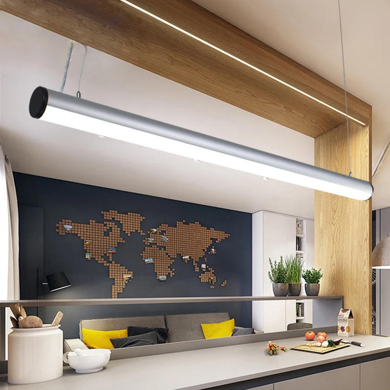 Modern LED Acryl Office Pendant Lamp Simple Dining Room Light Conference Chandelier Living Study Chip | Освещение