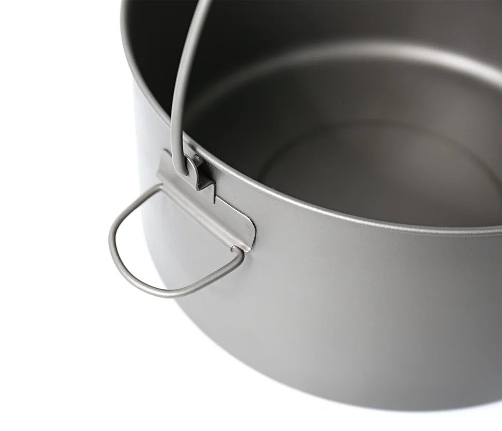 TOAKS POT-2000-BH титановый подвесной горшок для кемпинга с ручкой под поручень, легко носить с собой, может использоваться для 1-3 человек 2000 мл 258 г