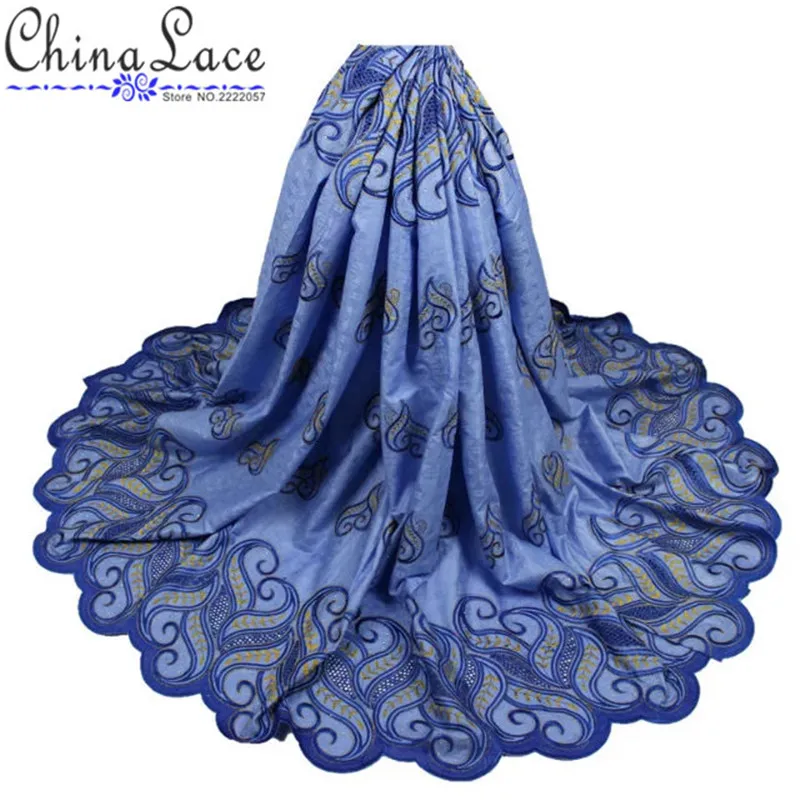 2017 Новое прибытие фиолетовый африканская базен riche getzner ткани с Вышивкой