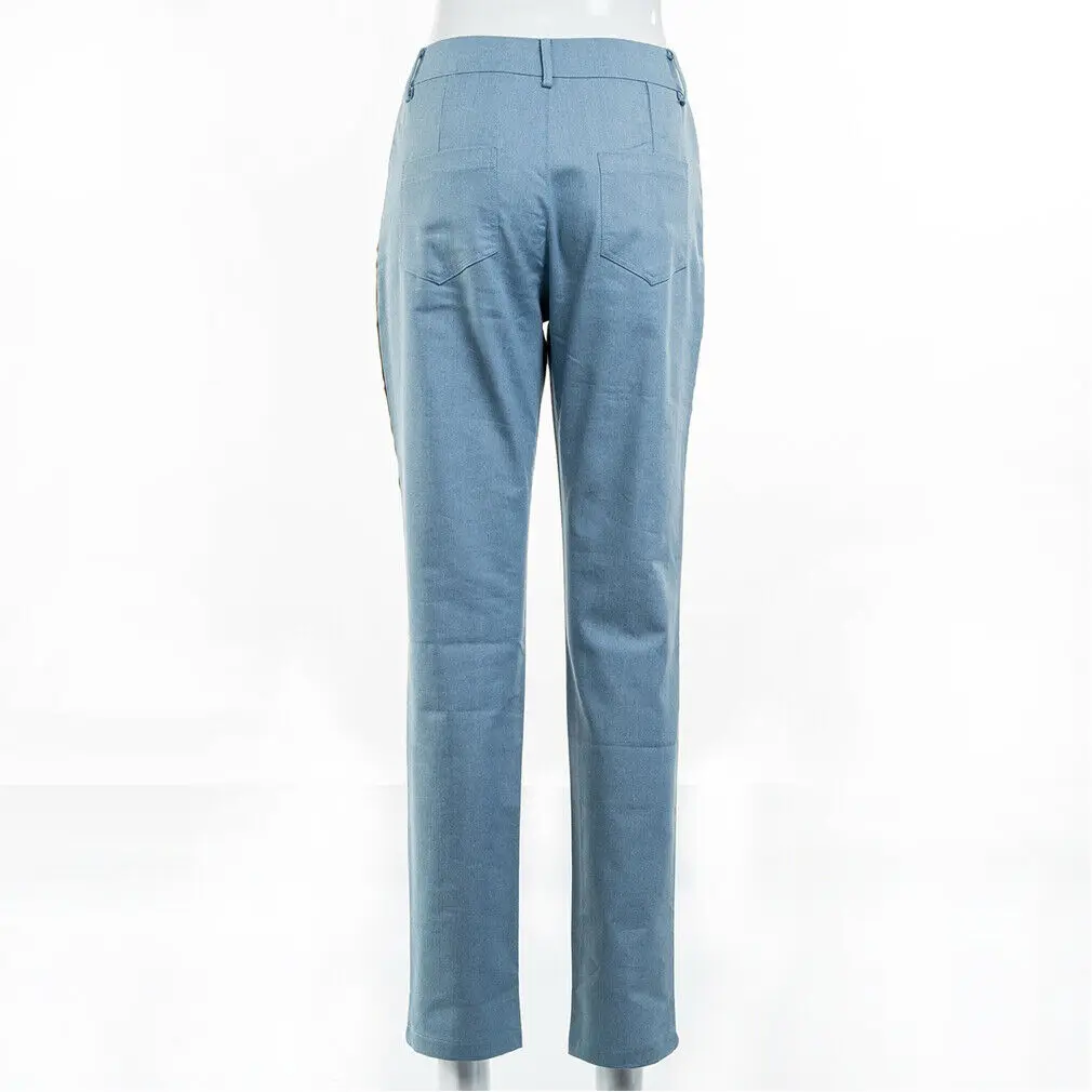 Женские брюки до щиколотки лоскутные женские повседневные с высокой талией