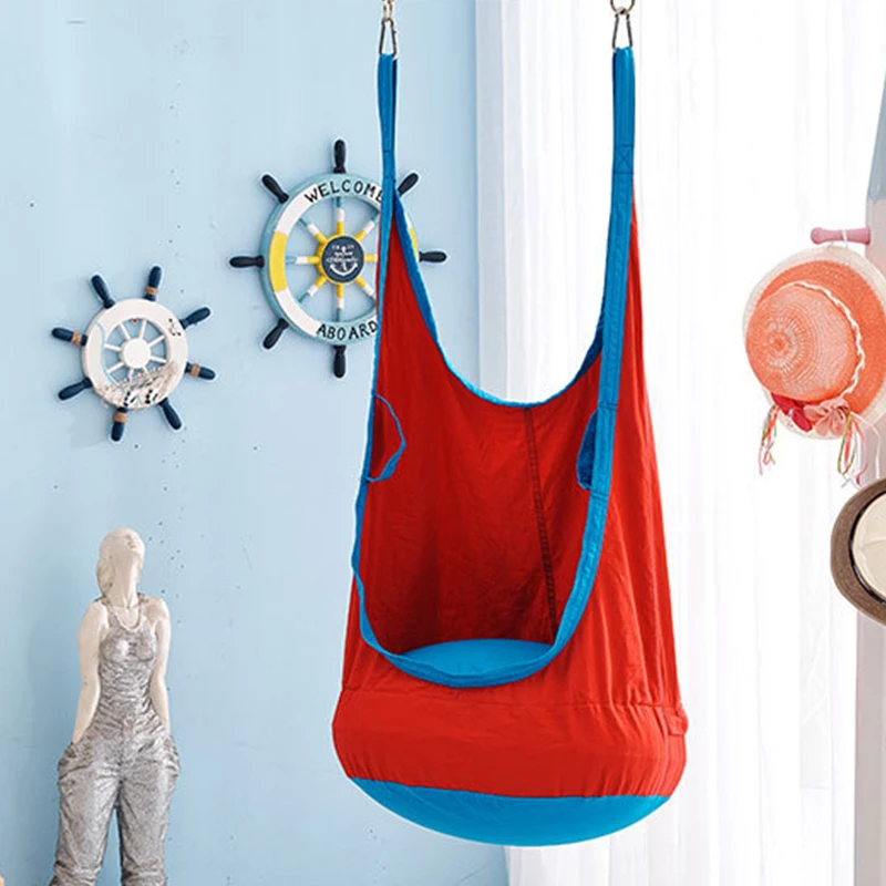 Children Hammock Inflatable Cushion Portable Health Cotton Garden Furniture Swing Chair Indoor Outdoor Green Child Seat | Мебель