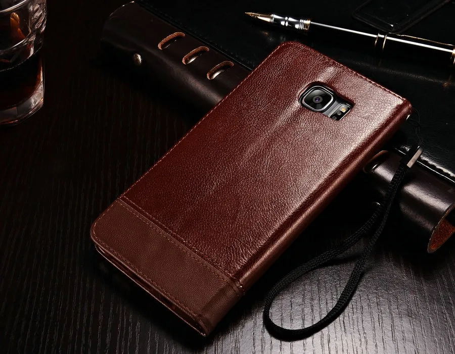 Модный чехол-книжка из искусственной кожи PU для Samsung Galaxy S6 S7 Edge S8 S9 S10 Plus S10e