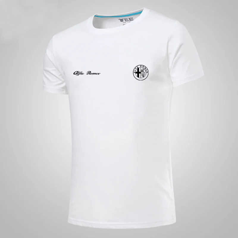 Футболки унисекс Alfa Romeo с принтом логотипа Летняя Повседневная забавная