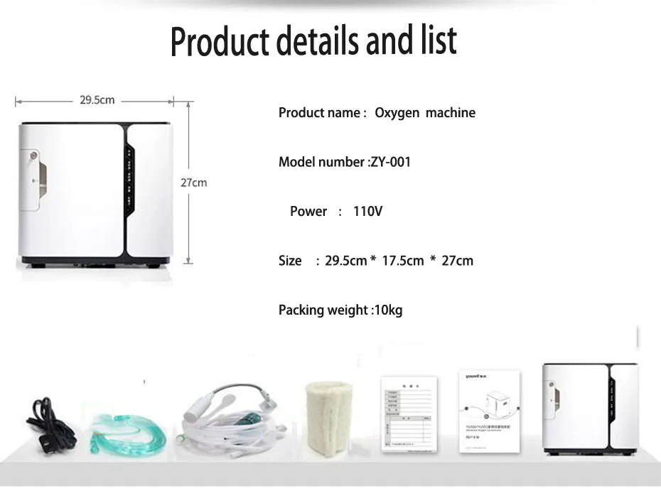 Home health care oxygen generator Air Purifier use for Elderly Pregnant and Breathing Suffering Patients Oxygen Concentrator