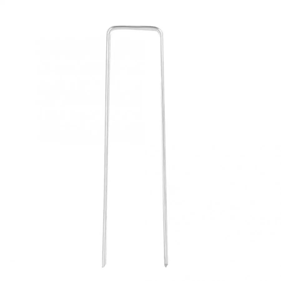 splitpennen 100Pcs Stainless Steel Ground Garden Staple Pins Weed Barrier Fabric Stake Fixed Accessories screw pins |