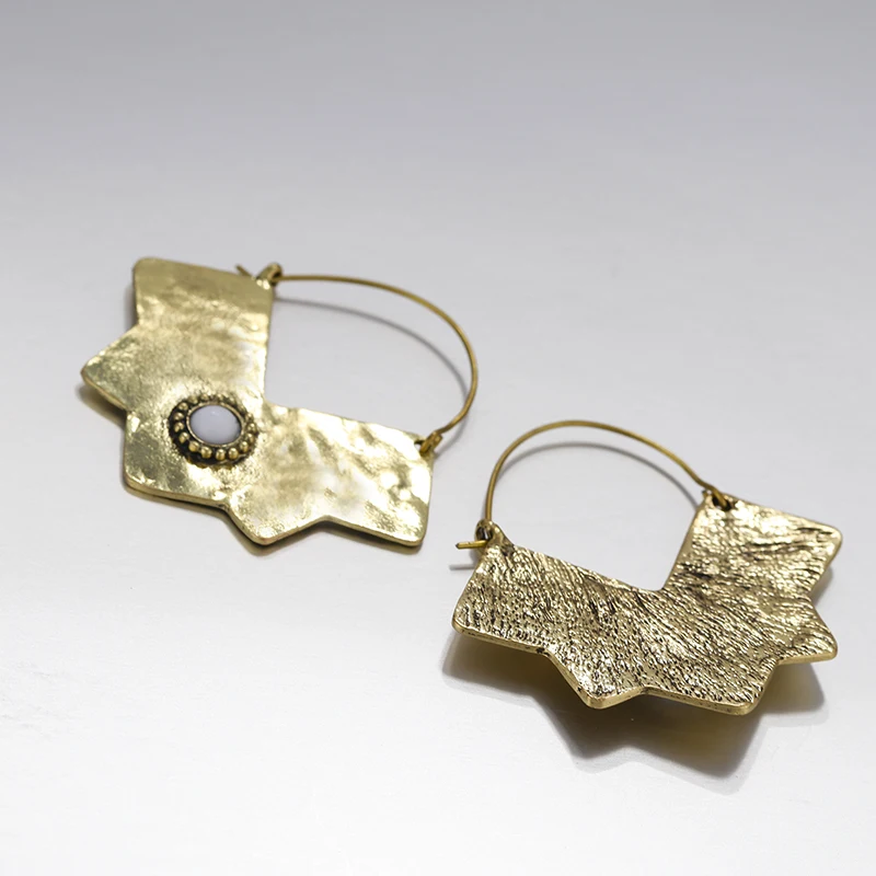 Женские серьги подвески AENSOA Винтажные неправильной формы из металлического