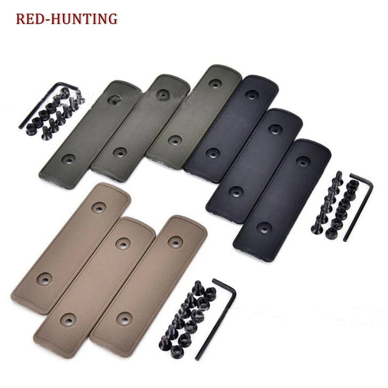 3 PCS Tactical KeyMod Rubber Soft Rail Cover Type Hunting Mount | Спорт и развлечения