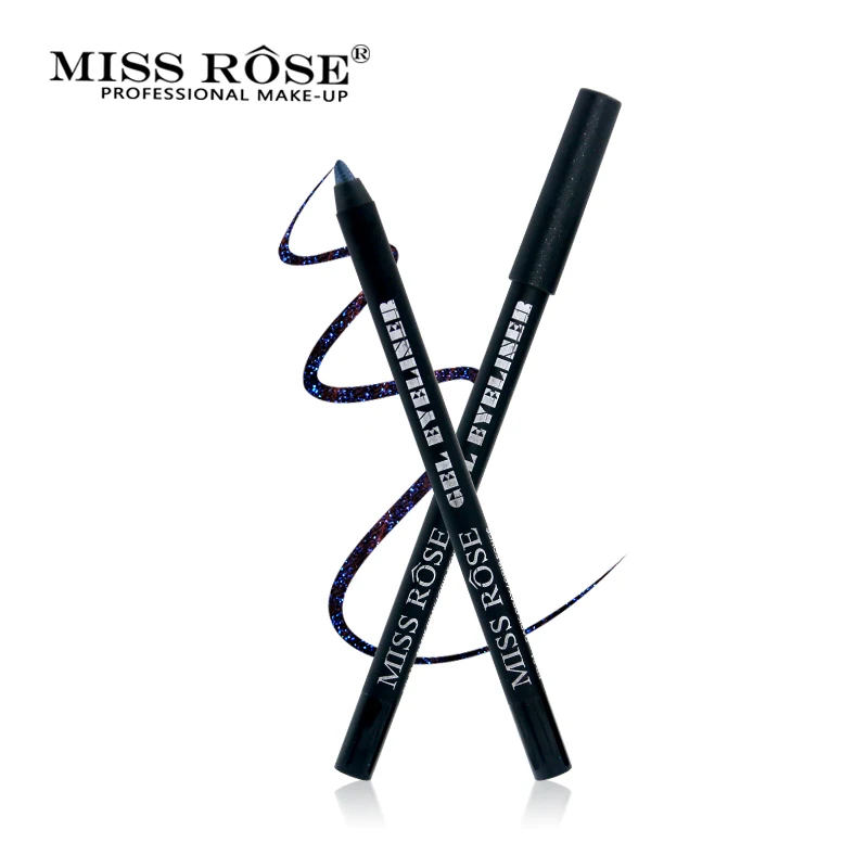 Подводка для глаз Miss Rose Black Стойкая подводка быстросохнущая водостойкая