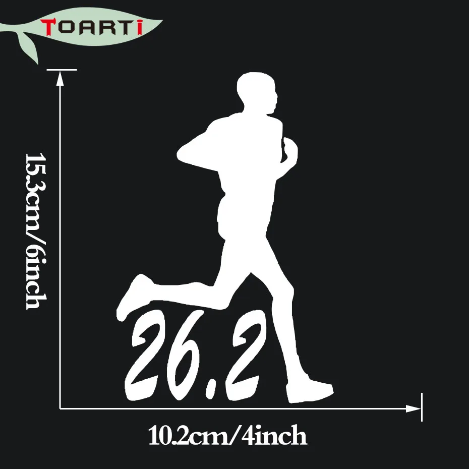 26 2 Marathon Runner виниловая наклейка Diy стикер окна автомобиля для стенок бампера