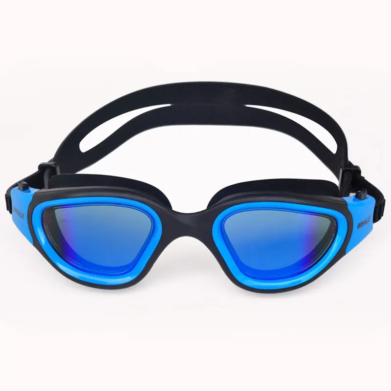 Blue Кит Анти-туман УФ-Защита плавательные очки водонепроницаемые очки professional регулируемые плавательные очки в бассейне для мужчин женщин - Цвет: Blue