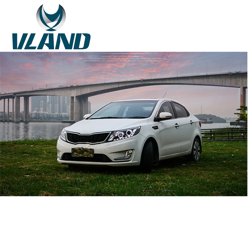 VLAND фабрика для автомобиля фара KIA K2 2011 2012 2013 2014 Рио светодиодный головной свет с DRL
