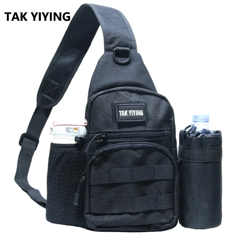 Black TAK YIYING тактическая Сумка Molle рыболовные походные охотничьи сумки спортивная сумка нагрудный тактический рюкзак на одно плечо - Цвет: Black