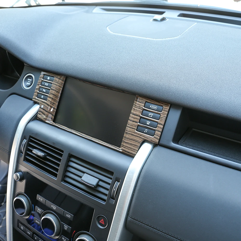 1 Pcs Sands Wood Grain Navigation Box Frame Cover Trim For Land Rover Discovery Sport 2015-2017 Car Accessories ABS | Автомобили и