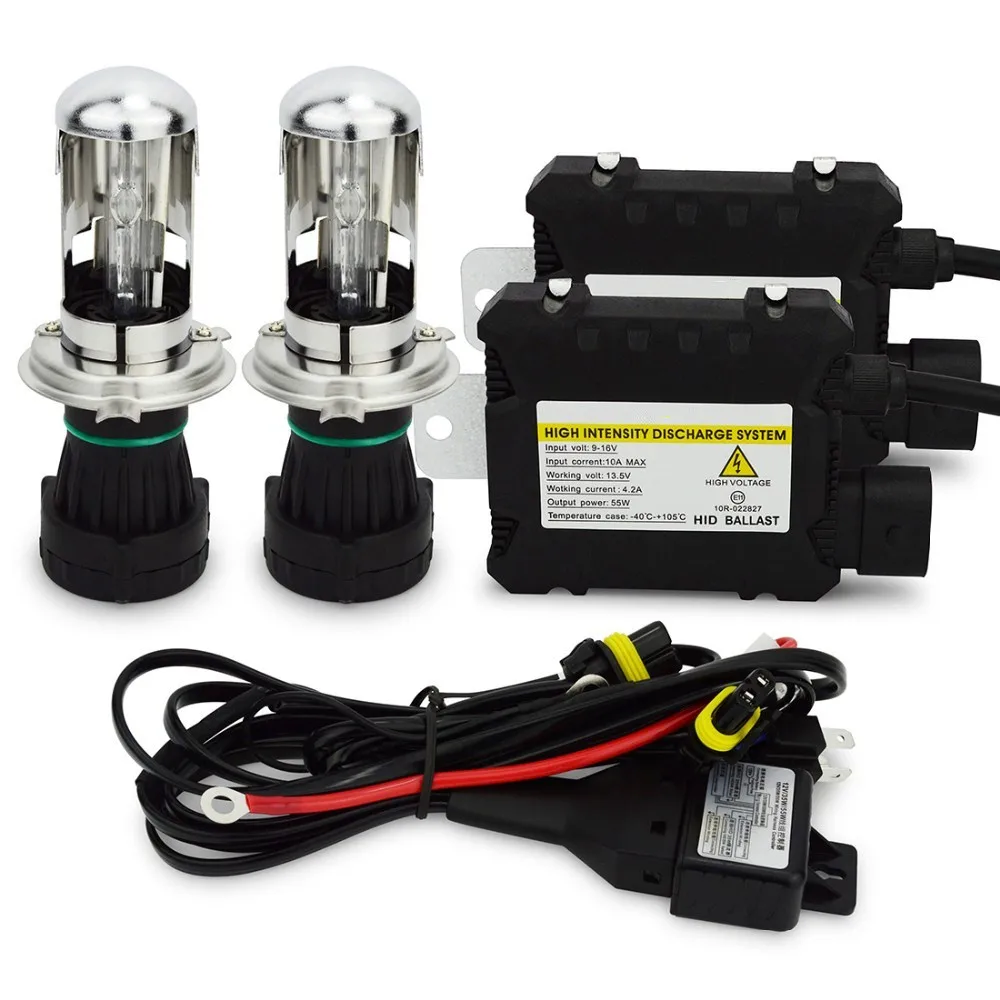 55 Вт H4 Bi xenon 3 H13 биксенон Hi/lo Биксенон 4300 К 6000 8000 12 В DC Би ксеноновые комплект