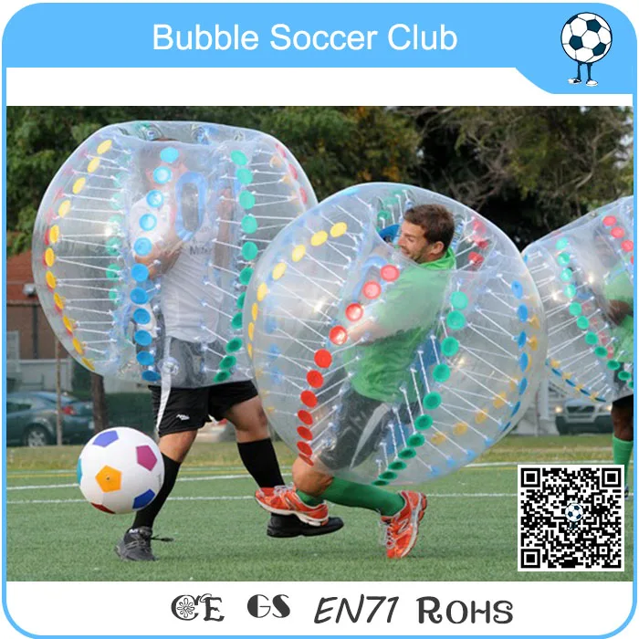 Бесплатная доставка 1 5 м Диаметр надувной бампер мяч пузырь футбол футбольный