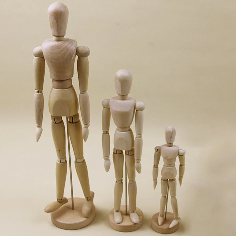 Фигурки рисование игрушка эскиз модель деревянная шарнирная кукла ручная работа
