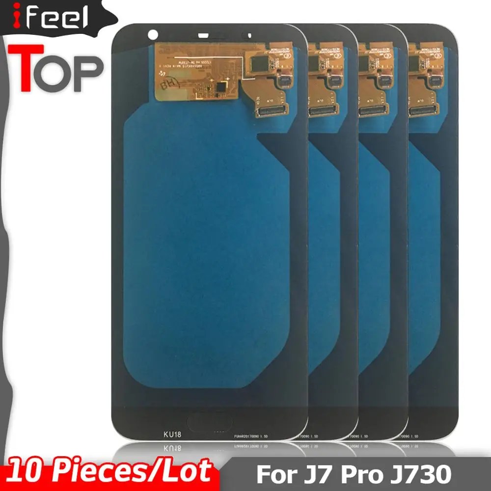10 шт./лот Super AMOLED LCD для SAMSUNG Galaxy J7 Pro J730 J730F ЖК дисплей + сенсорный экран