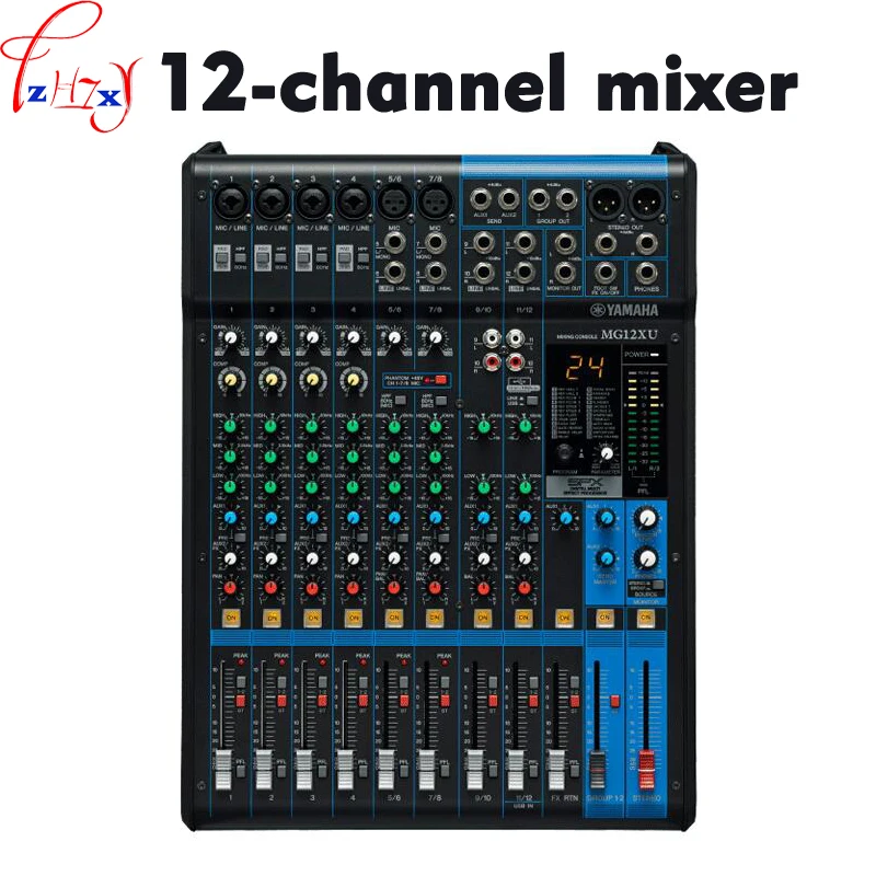 12 канал профессиональный микшер с цифровой эффект MG12XUmono входной 1 шт.|mixer mixer|mixer