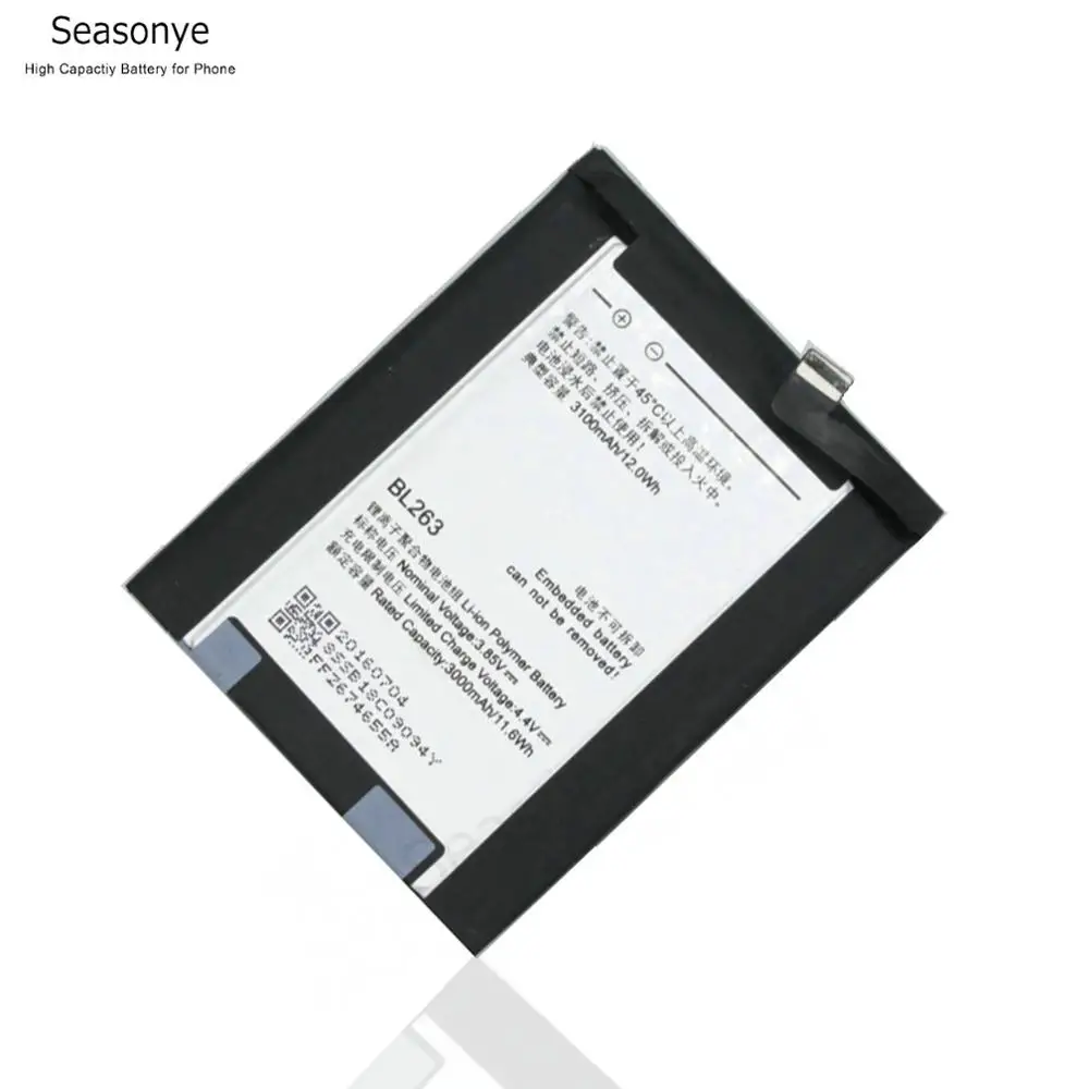 Seasonye 3000mAh / 11.6Wh BL263 сменный литий полимерный аккумулятор для мобильного телефона