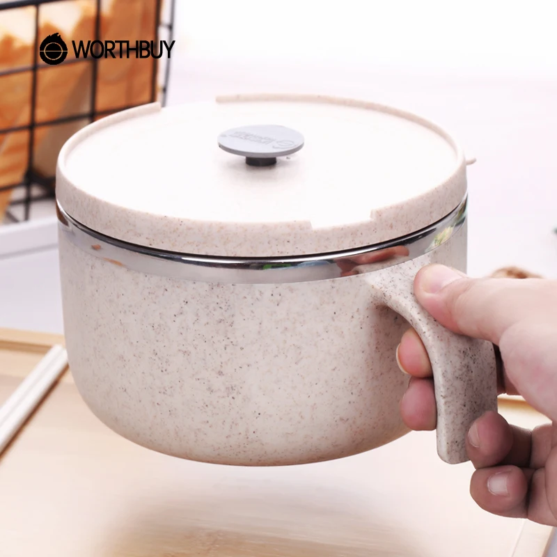 Worthbuy пшеничной соломы миску лапши мгновенного Коробки для обедов Еда
