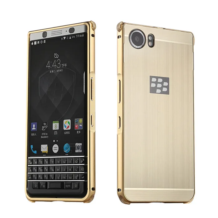 Для Blackberry keyone покрытие корпуса металлический каркас с щеткой задняя крышка Жесткий футляр для Black berry ключ два Key2 чехол Обложка для телефона - Цвет: Gold for Keyone
