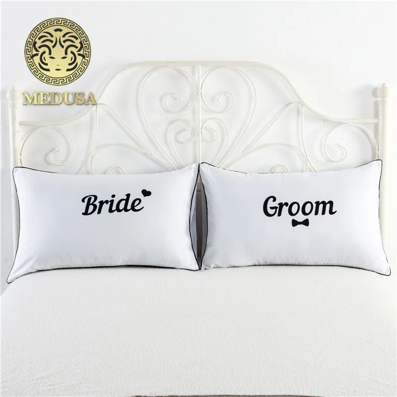 Его невеста/ее жених Свадебные наволочки подарок на день Святого Валентина