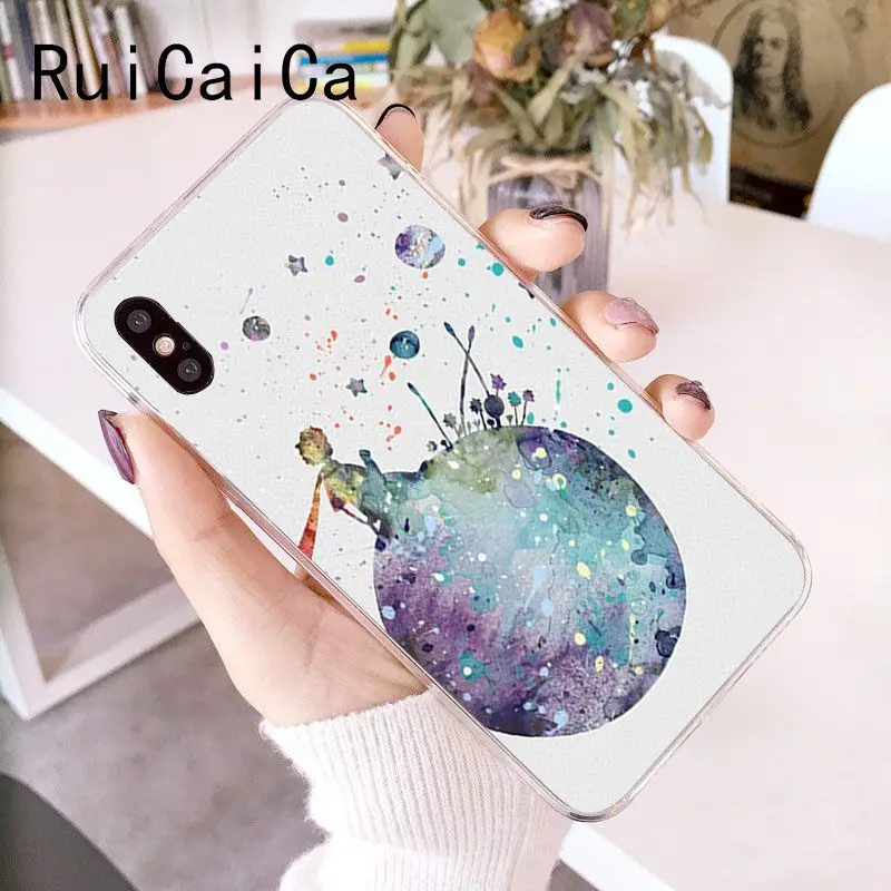 Мягкий силиконовый чехол для телефона RuiCaiCa Little Prince Elephant из ТПУ iPhone 5 5Sx 6 7 7plus 8 8Plus X