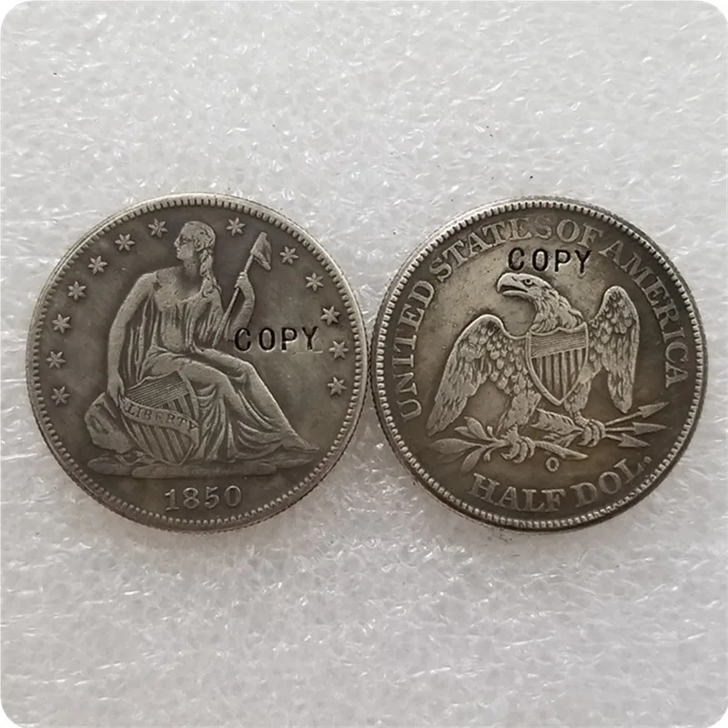 USA 1850-P O SEATED LIBERTY HALF DOLLAR COIN COPY commemorative coins-replica coins medal collectibles | Дом и сад