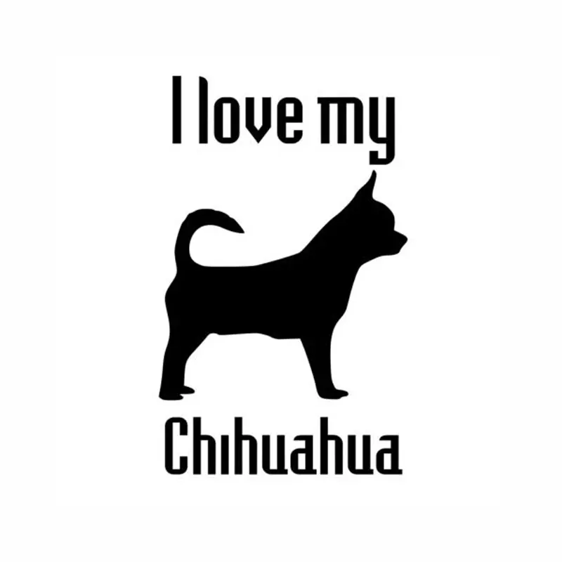 7 5 см * 13 Креативные животных футболки с надписью I LOVE MY Чихуахуа собаки милые