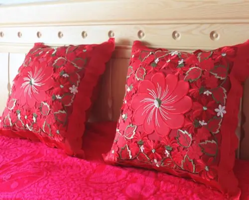 ONEICE красный свадебный Привет наволочка наволочки вышивка ткань украшение