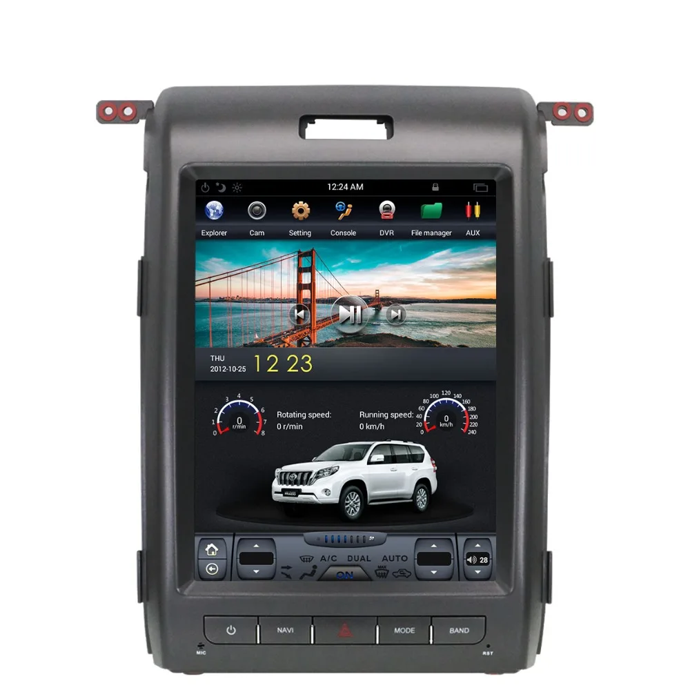 Android Tesla стиль автомобиля нет dvd-плеер gps навигация для Ford F150 2009- Автомобильный мультимедийный радио плеер магнитофон головное устройство