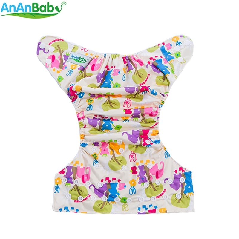 NEW 2017 One Size Fits All Washable Ananbaby Cloth Diaper With Insert | Мать и ребенок