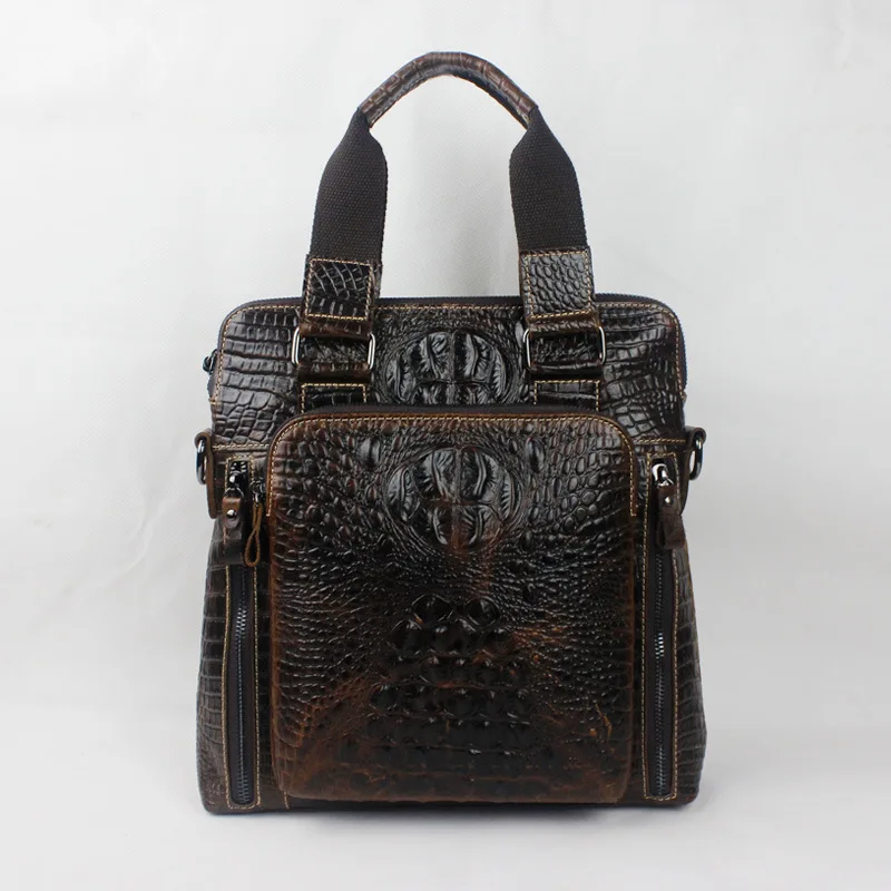 BILLETERA Крокодил Тисненая Кожа Сумка мужская Crossbody Бизнес Портфель Мужчины | Багаж и