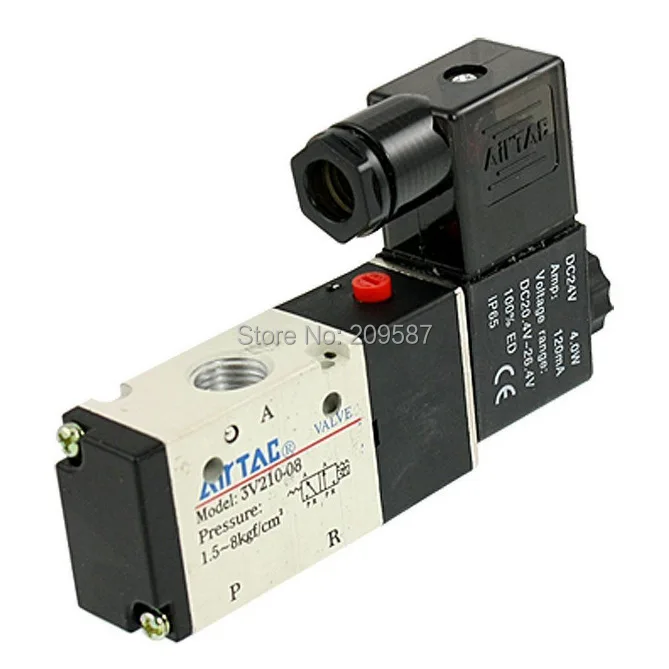AC 110V 3V210 08 2 позиционный 3 1/4 &quotПневматический электромагнитный клапан BSP|solenoid