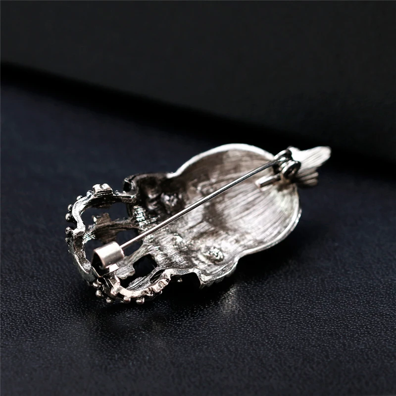 Женская Брошь в виде совы оригинальная винтажная Серебряная брошка птичек и