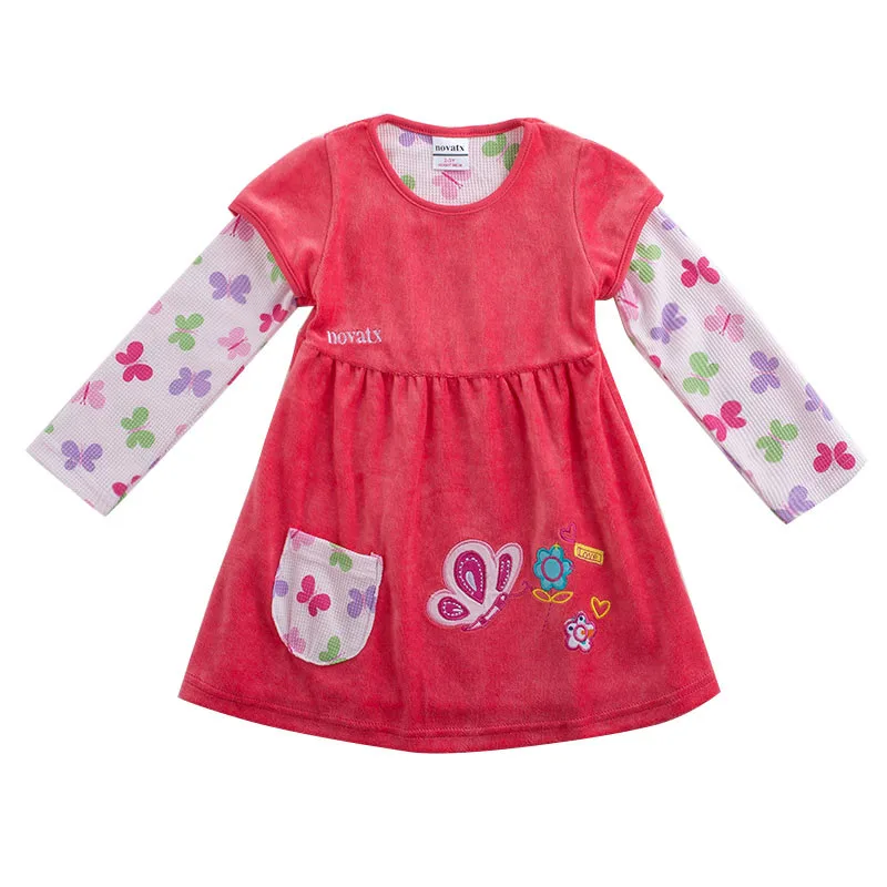 2 цвета Детская Одежда Nova платья с героями мультфильмов хит продаж детские зимние