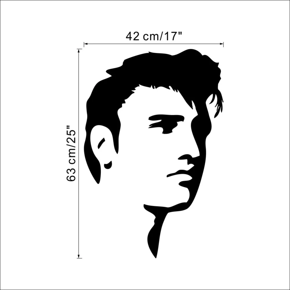 Бесплатная доставка современные настенные виниловые наклейки Elvis Presley домашний