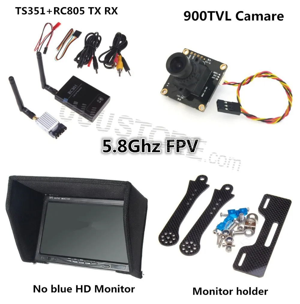 FPV Combo System 5 8 приемник передатчика Ghz no blue Monitor 900TVL ccd Camera DJI Phantom QAV250 CX20 Quadcopter walkera|fpv