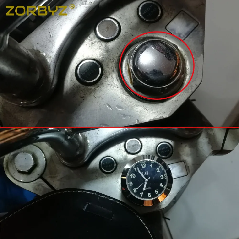 Часы для мотоцикла ZORBYZ Серебристые часы Honda Yamaha Suzuki Kawasaki|Накладки и декоративные